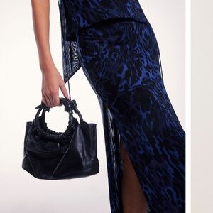 Free People Head Over Heels Black 100% Leather Crossbody Bag